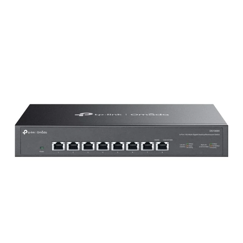 Switch TP Link Omada 8-Port 10G , standarde IEEE 802.3, 802.3u, 802.3ab, 802.3x, 802.1p, 802.3an, 802.3bz, interfata 8Ć 100Mbps/1Gbps/2.5Gbps/5Gbps/10Gbps Ports,Auto-Negotiation, Auto- MDI/MDIX, capacitate 160 Gbps