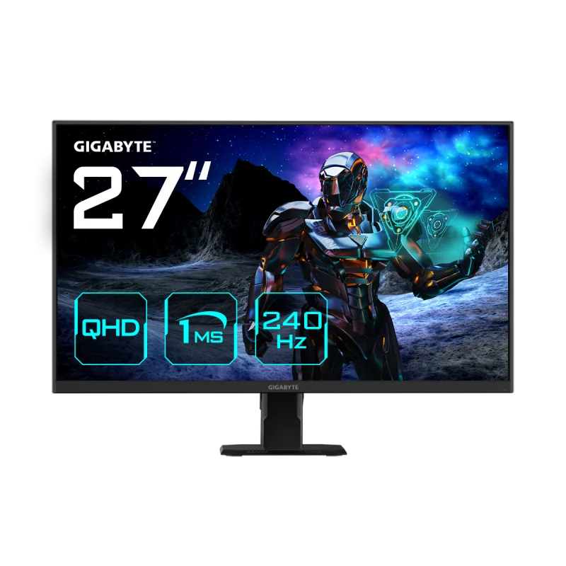 Gigabyte Monitor Gaming 27" SS IPS GS27Q X, Non-glare, Rezolutie: 2560 x 1440 (QHD), 300 cd/m2 (TYP), Contrast: 1000:1, Unghi vizualizare: 178°(H)/178°(V), Culori: 1.07B, Timp raspuns: 1ms (MPRT), Refresh rate: 240Hz/OC 250Hz, HDR Ready, Flicker-free,