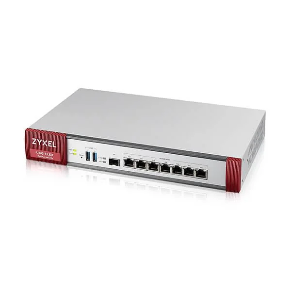Zyxel USG FLEX500 H Series, User-definable ports with 2*2.5G, 2*2.5G( PoE+) & 8*1G, 1*USB (device only)