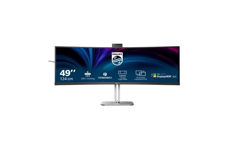 Monitor Philips 48.8" 49B2U6903CH/00, Curvature: 1800R, Diagonal (inch): 48.8, Diagonal (cm): 124, Aspect ratio: 32:9, Panel: VA, Resolution: 5120x1440, Refresh Rate: 120Hz, Response time GtG: 4ms, Brightness (max): 500 cd/m², Contrast (static) : 3000:1,