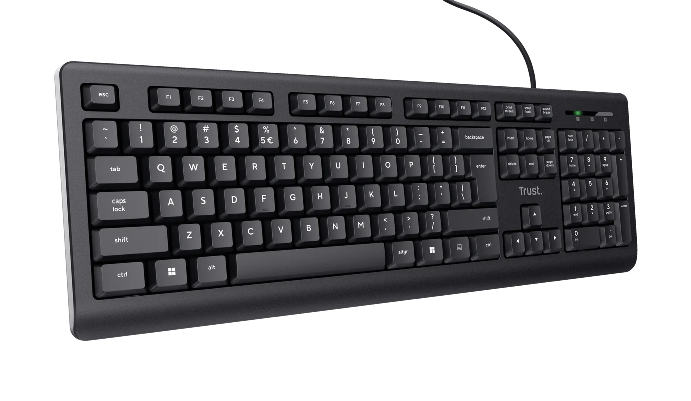 Tastatura cu fir Trust, negru