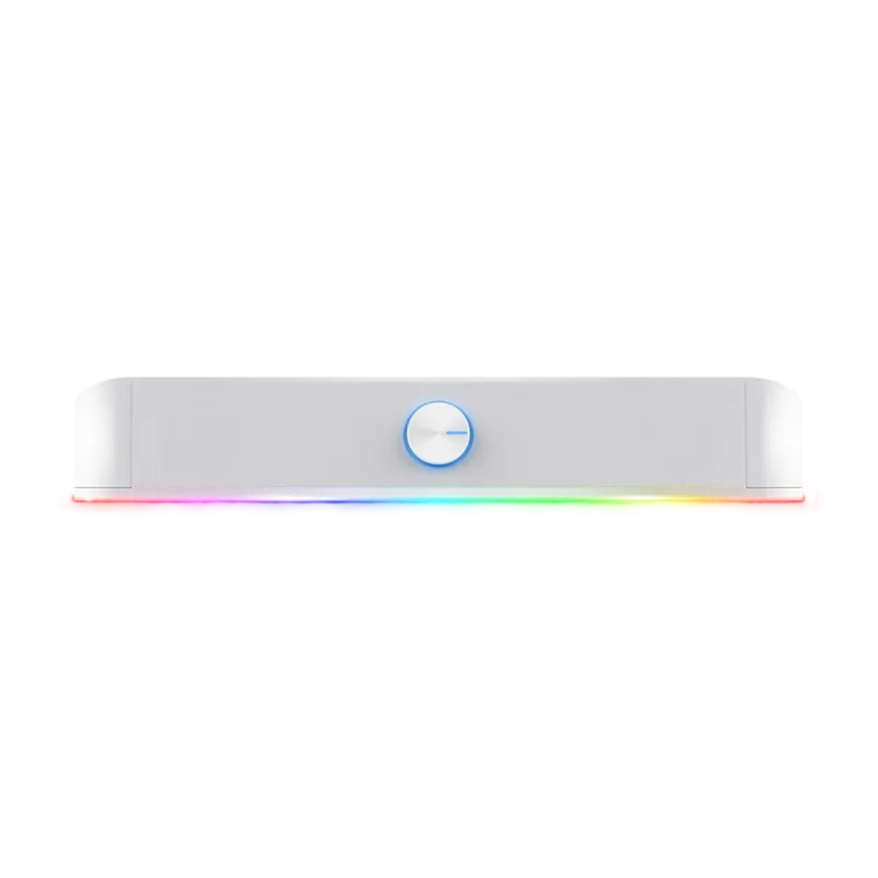 Soundbar Trust GXT 619W Thorne, putere maxima iesire 12W, freccventa raspuns 150 Hz - 20.000 Hz, impendata difuzor 4 Ohm, cu iluminare, alb