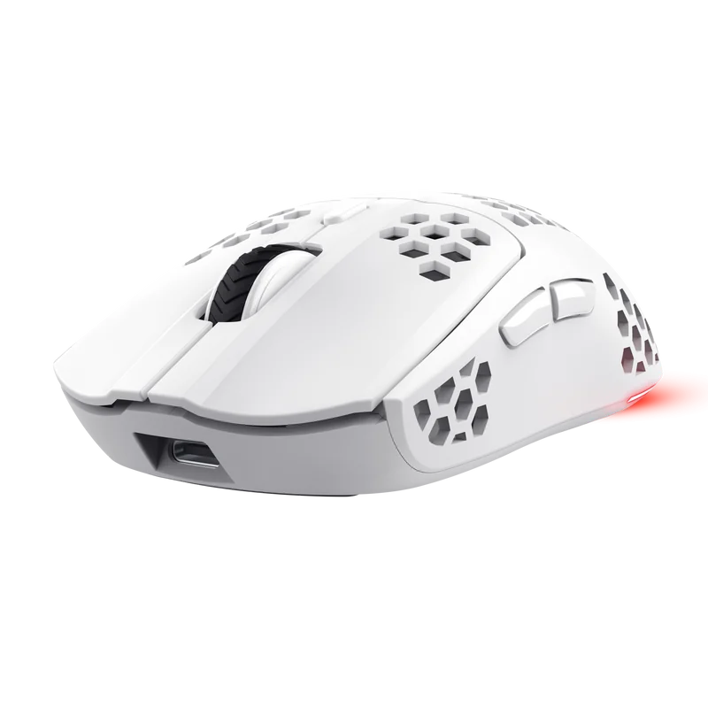 Mouse wireless Trust GXT 929W Helox, rezolutie maxima 4800 DPI, 6 butoane, alb