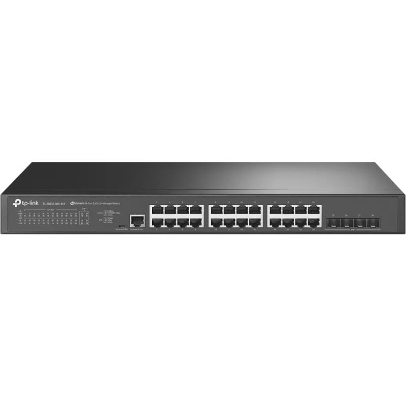 "JetStream™ 24-Port 2.5GBASE-T L2+ Managed Switch with 4 10GE SFP+ TP-Link