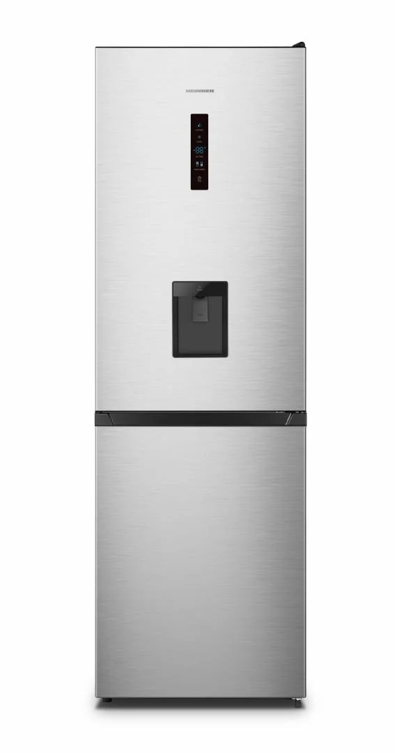 Combina frigorifica HEINNER HCNF-HS304XWDE++, No Frost, 304 l, Clasa E, Dozator apa, Aspect inox Heinner