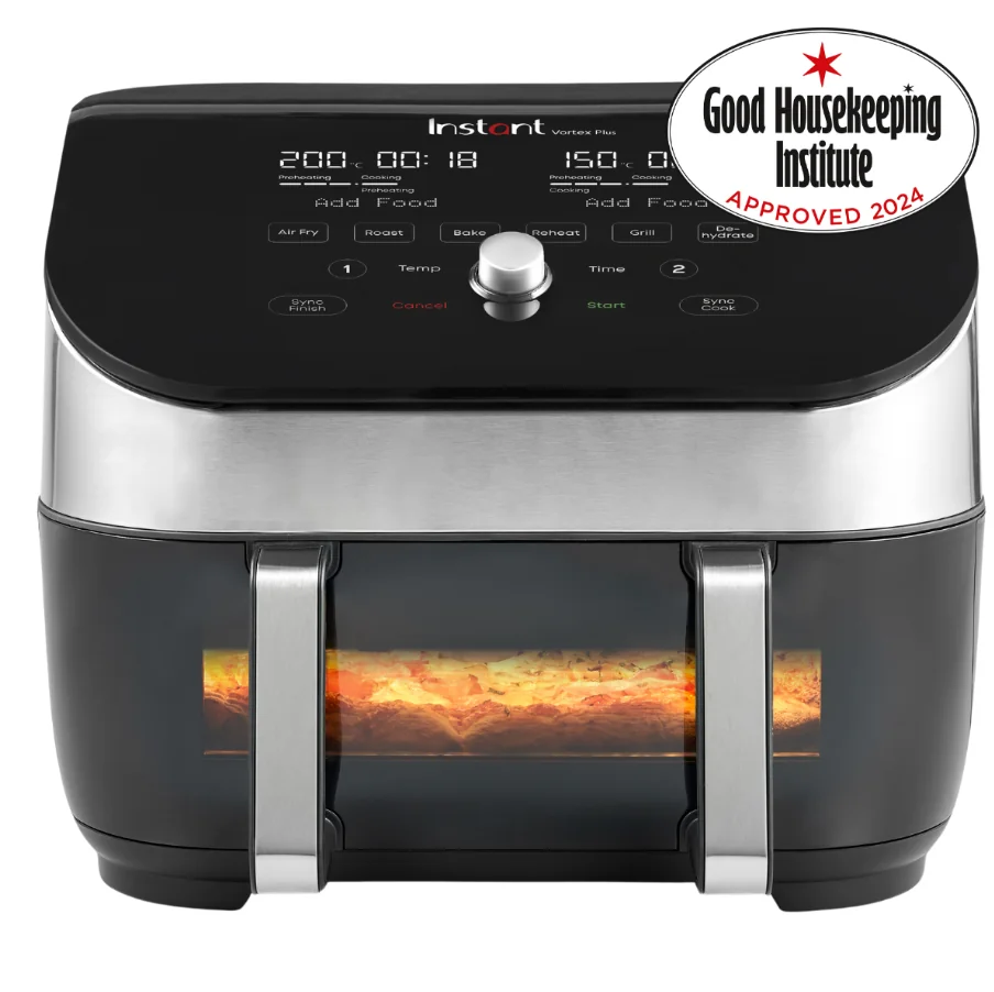 Friteuza cu aer cald, Vortex Plus 8.5 VersaZone Clear Cook 1700W, 6 functii, cosuri detasabile, SyncCook & Finish, Instant Pot Instant Pot