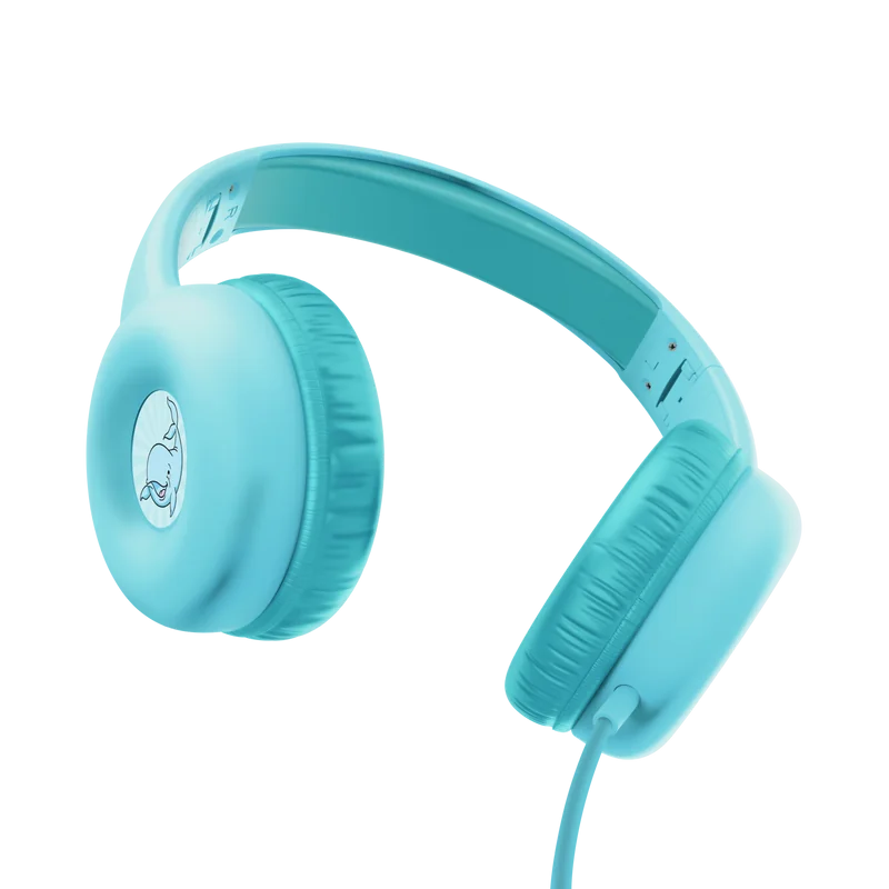 Casti Trust Nouna cu fir pentru copii, frecventa raspuns 20 Hz - 20.000 Hz, senzitivitate 92 dB, albastru