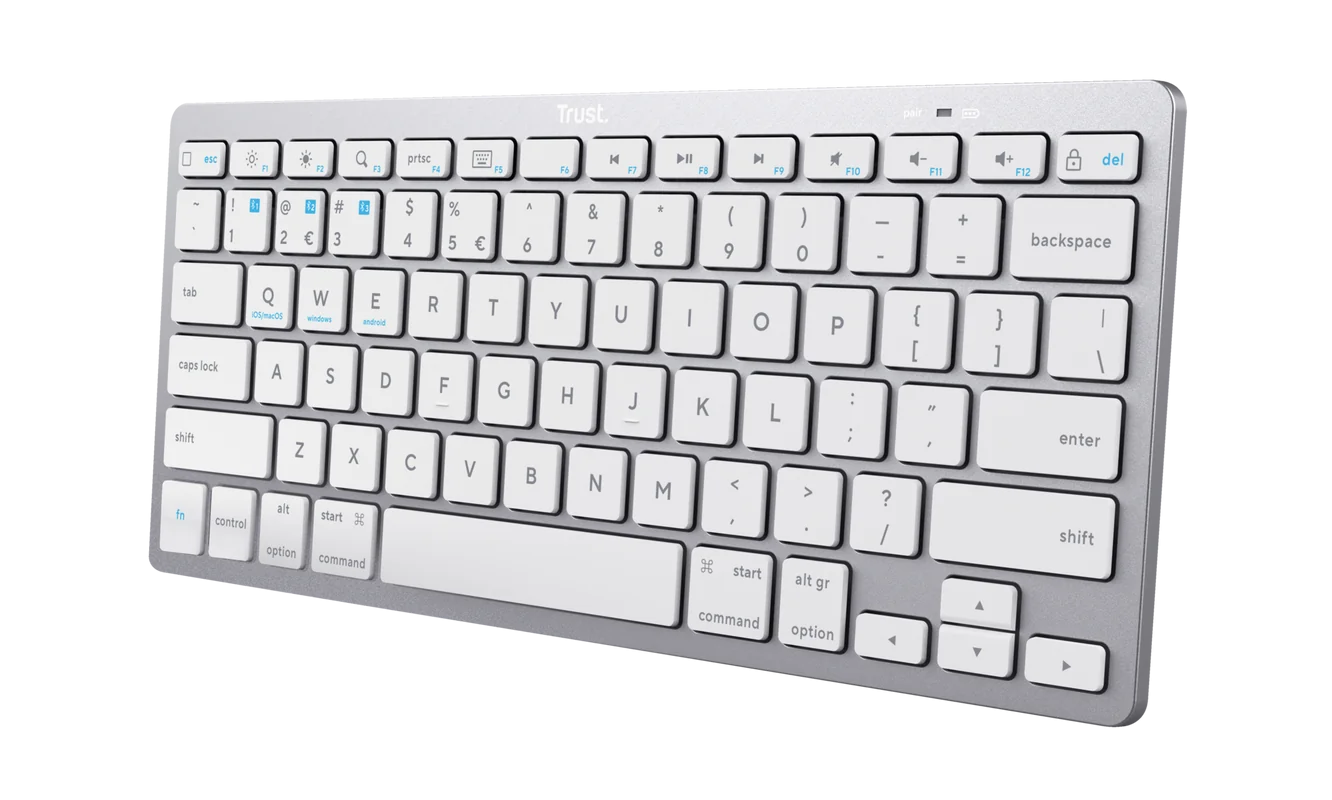 Tastatura Trust Wireless, numar taste 85, alb
