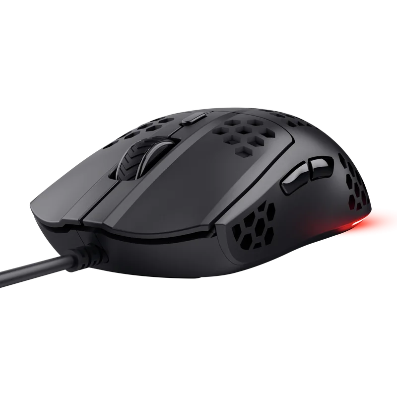 Mouse Trust GXT 928 Helox cu fir, optic, rezolutie meaxima 6400 DPI, negru
