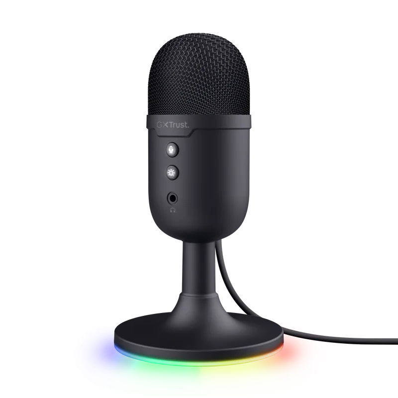 Microfon Trust cu fir GXT 234 Yunix, frecventa raspuns 100 Hz - 16.000 Hz, cardioid, senzitivitae 32 dB, negru