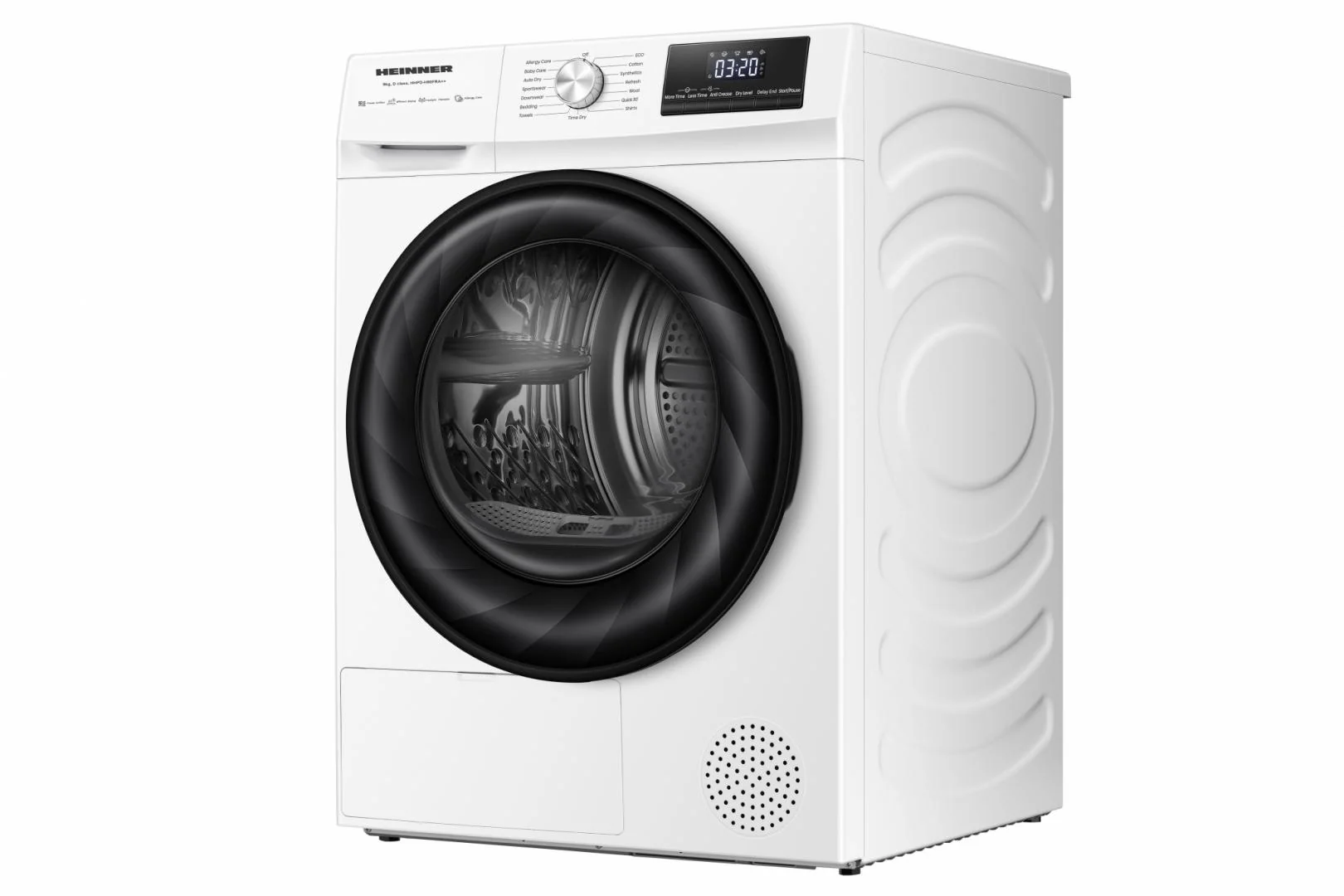 Uscator de rufe HEINNER HHPD-H90FRA++, 9 kg, Clasa: D, Alb Heinner