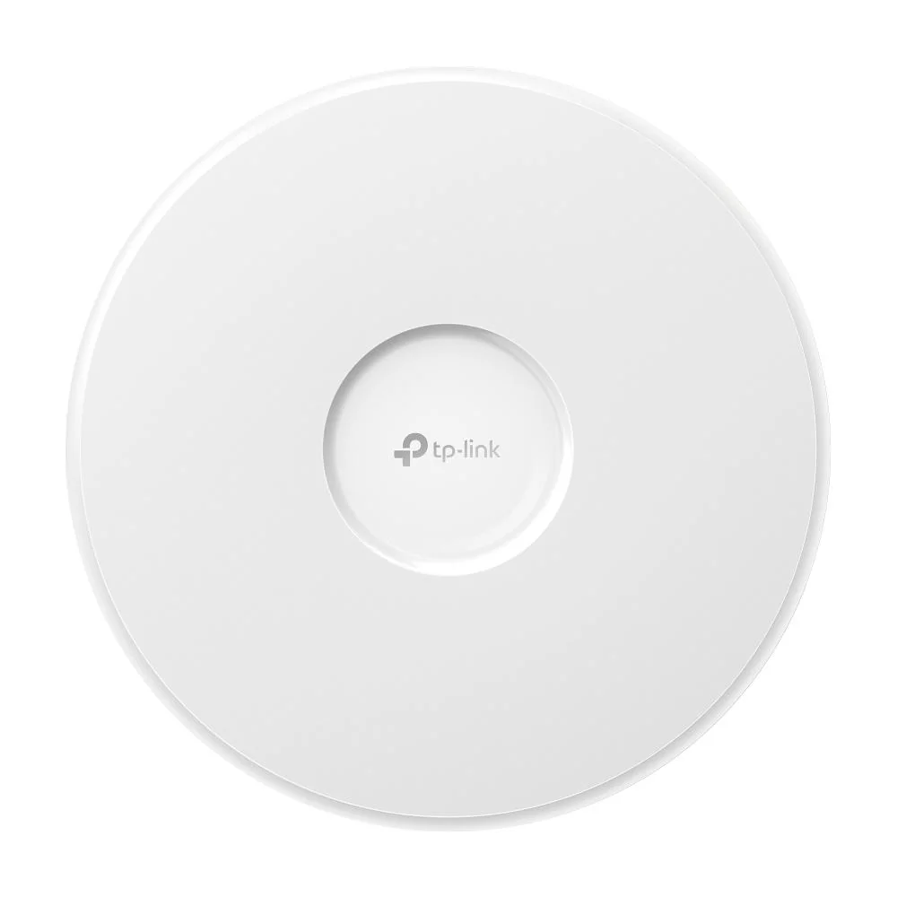 "Omada BE9300 Ceiling Mount Tri-Band Wi-Fi 7 Access Point PORT: 1×2.5G RJ45 Port SPEED:574Mbps at 2.4 GHz + 2880 Mbps at 5 GHz+ 5760 Mbps at 6 GHz FEATURE: 802.3at POE+ and 12V DC (Power Adapter is not included), 4×Internal Antennas, MU-MIMO, 320MHz