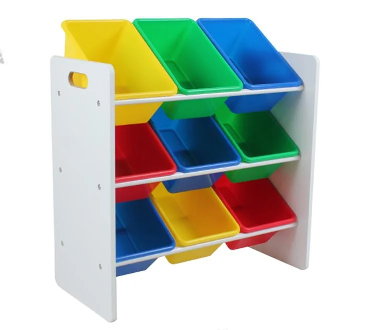 Raft depozitare jucarii cu 9 cosuri multicolore, U-Grow U-Grow