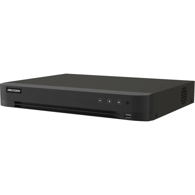 DVR AcuSense Hikvision 16 canale 1080p IDS-7216HQHI-M1/XT, H.265 Pro+/H.265 Pro/H.265/H.264+/H.264, video inputs: HDTVI/AHD/CVI/CVBS/IP, pana la 24-ch IP camera inputs (up to 6 MP), 1SATA, dimensiuni: 320 Ć 240 Ć 48 mm, greutate: 2kg.