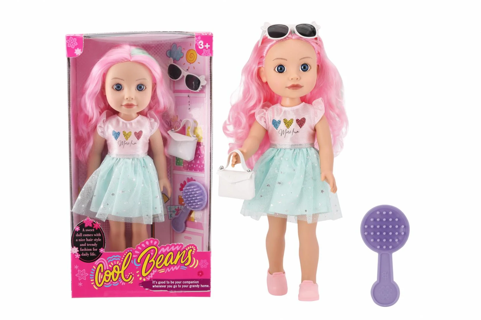 PAPUSA FASHION CU ACCESORII, ROZ Momki