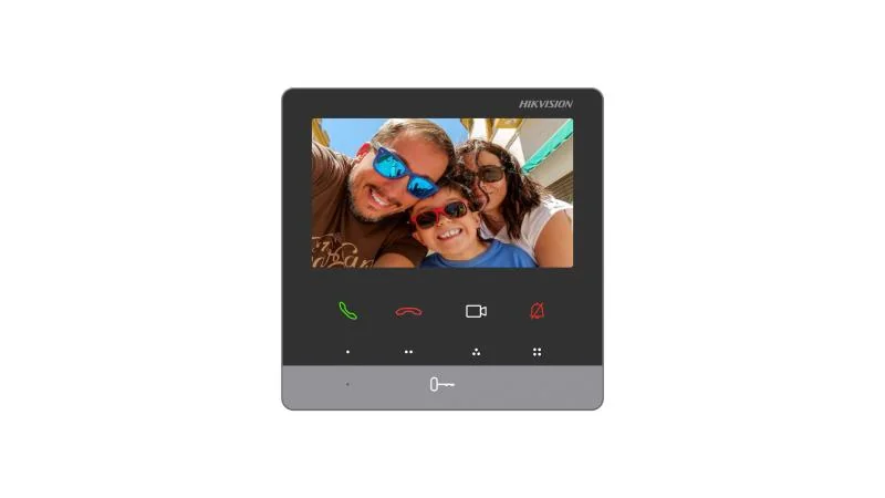 Post interior videointerfon IP Hikvision DS-KH6100-E1, 4.3-inch colorful non-touch screen, rezolutie: 480 Ć 272, Colorful TFT, 9 butoane, 1 RJ-45 100 Mbps, alimentare: IEEE802.3af, Standard PoE,12 VDC, Standard PoE, dimensiuni: 120 mm Ć 120 mm Ć 21 mm,