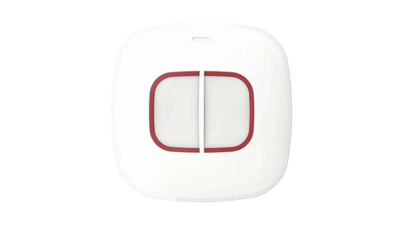 Buton de panica wireless Hikvision DS-PDEB2-EG2-WE(B), 2 butoane, ,frecventa de operare: 868MHz, criptare: AES-128, distanta de transmisie: 1.2km, operare pe baterie( CR2450 x 1buc), dimensiuni: 63.8mm × 63.8mm × 19, greutate: 58.5g.