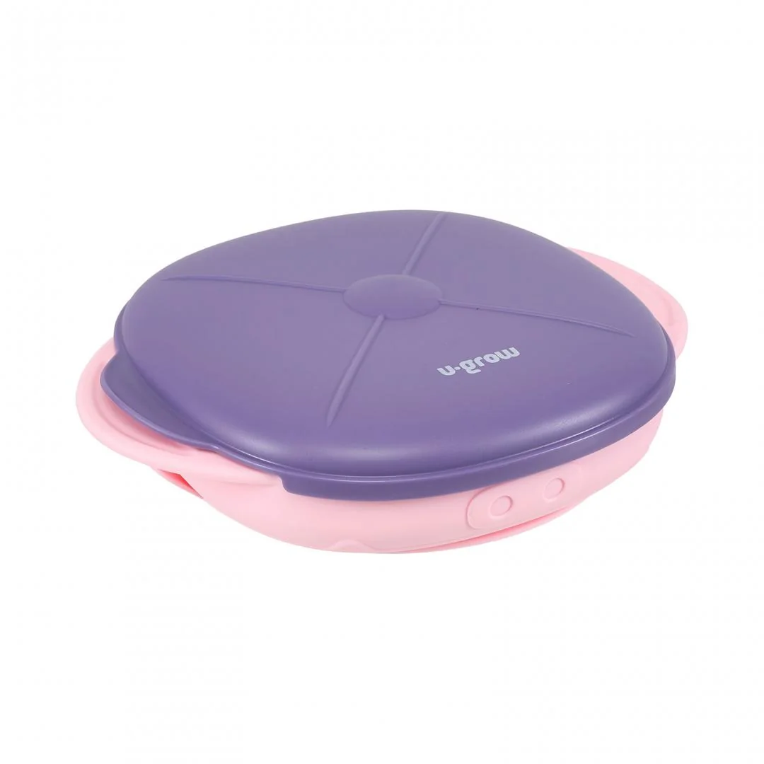 Farfurie silicon cu capac , mov, U-Grow U-Grow