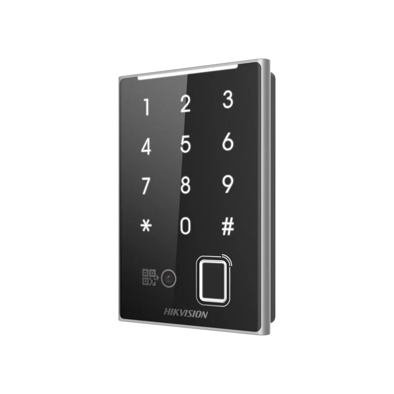 Supports RS-485 and Wiegand (W26, W34) protocol Supports reading DESfire card, Felica card and M1 card Supports authentication via card, password, fingerprint and QR code Supports bluetooth module (when connecting by RS-485) Tamper-proof function Max.