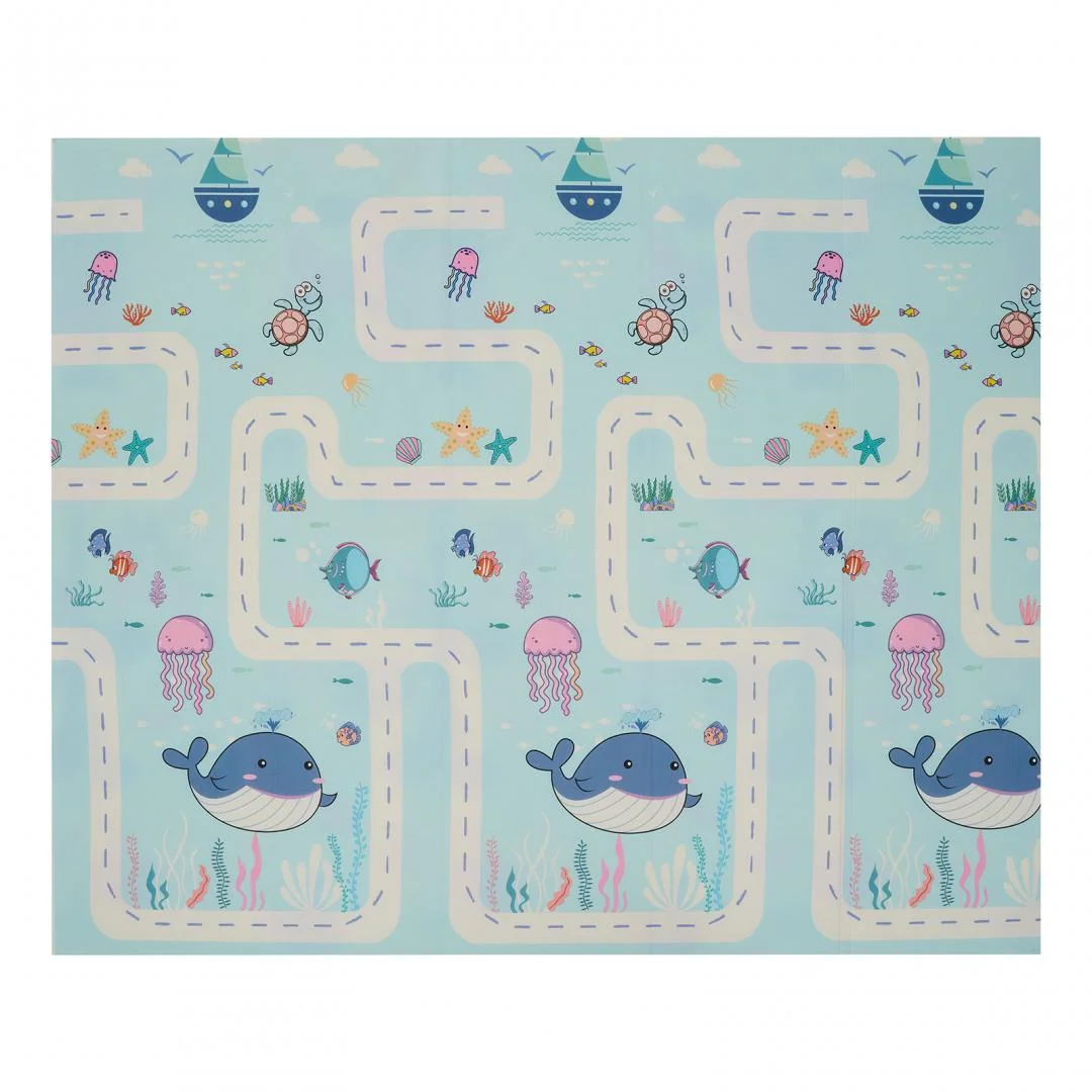 Covor de joaca pentru copii U-Grow, din spuma, pliabil, 2 fete, impermeabil, izolant, 180 x 200 x 1 cm U-Grow