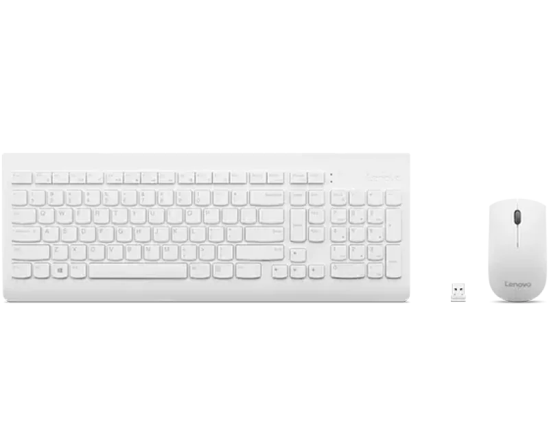 Kit tastatura si mouse Lenovo 510, US layout, Alb