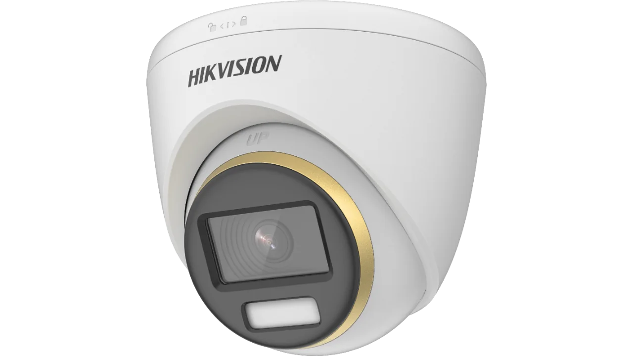 Camera de supraveghere Turret ColorVu PoC 8MP Hikvision DS-2CE72UF3T- E(2.8MM), lentila fixa 2.8mm, iluminare: 0.0005 Lux@(F1.0, AGC ON), 0 Luxcu lumina alba: 40m, iesire: 1 HD analog output, alimentare: 12 VDC ± 25%/PoC.at, Max. 5.1 W, IP67, dimensiuni: