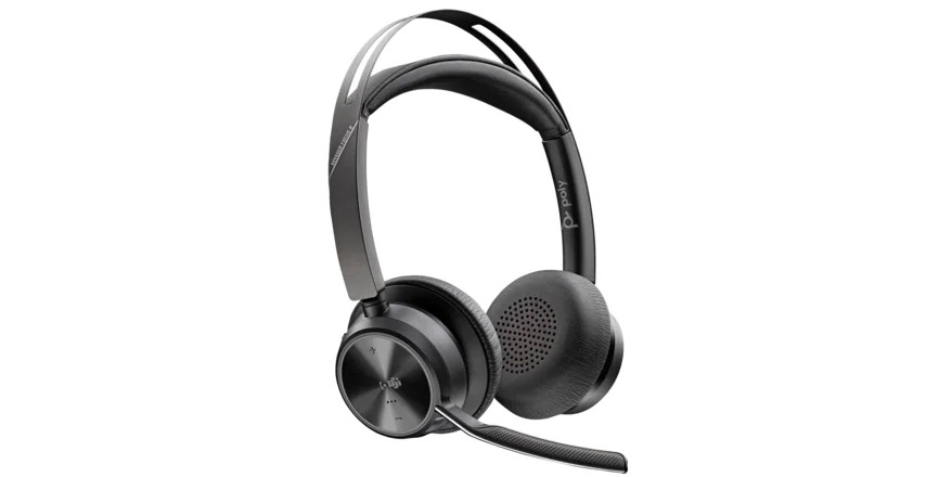 Poly Voyager Focus 2 Microsoft Teams Certified USB-C-C Headset +USB-C/A Adapter +Charging Stand HP