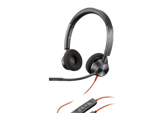 Poly Blackwire 3320 Stereo USB-C Headset +USB-C/A Adapter HP