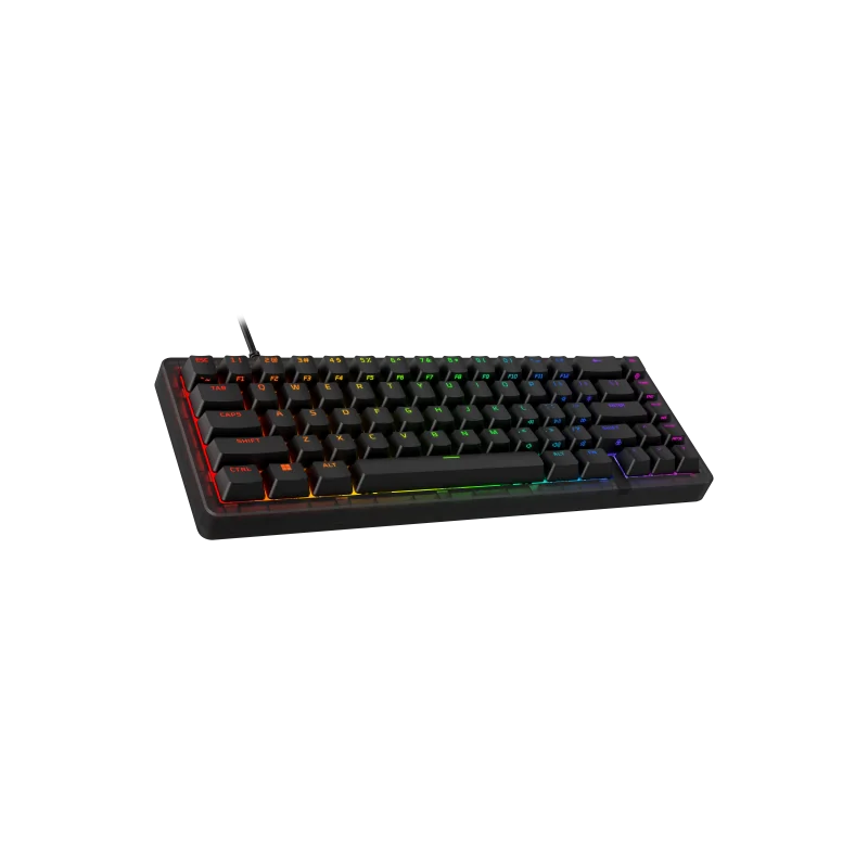 Tastatura gaming mecanica HyperX Origins 2 65, lungime cablu 1.8m, iluminare RGB (16,777,216 colors), polling rate 8000 Hz, negru