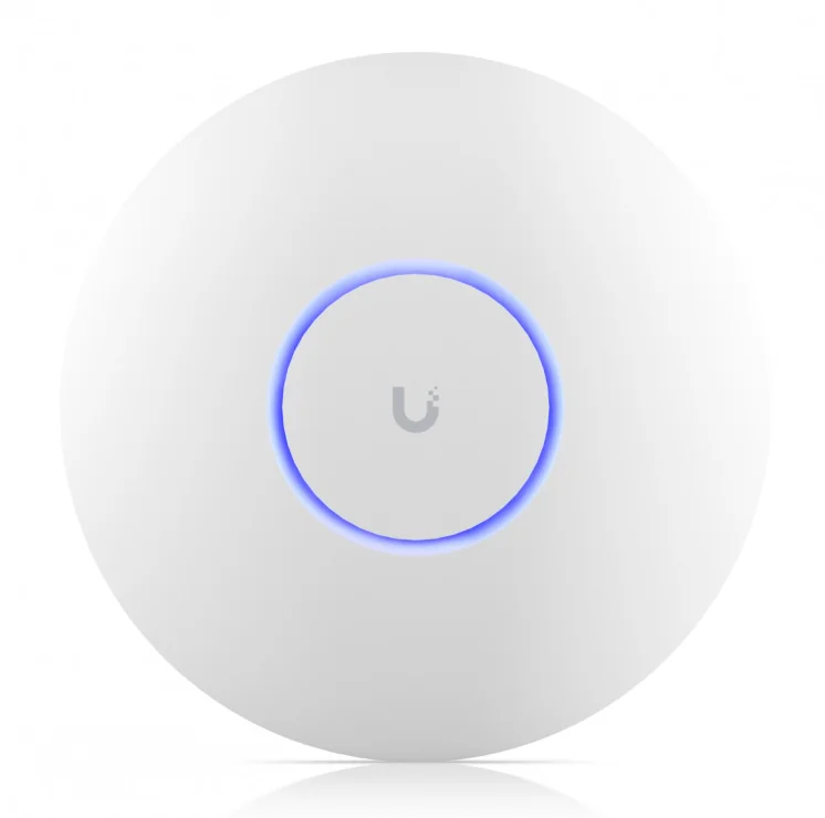 Ubiquiti U7-PRO WI-FI 7 Access Point, Dimensiuni: Ø206 x 46 mm, Polycarbonat, metal, Interfata: 1 x 1/2.5 GbE RJ45 port, Alimentare PoE+, Standarde wireless: 802.11a/b/g/n/ac/ax/be, 300+ clienti.