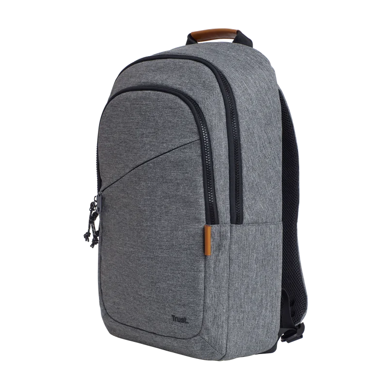 Rucsac laptop Trust Avana pentru laptop-uri cu diagonala de 16", material POM, RPET Polyester, RPET twill polyester, volum 20 L, gri
