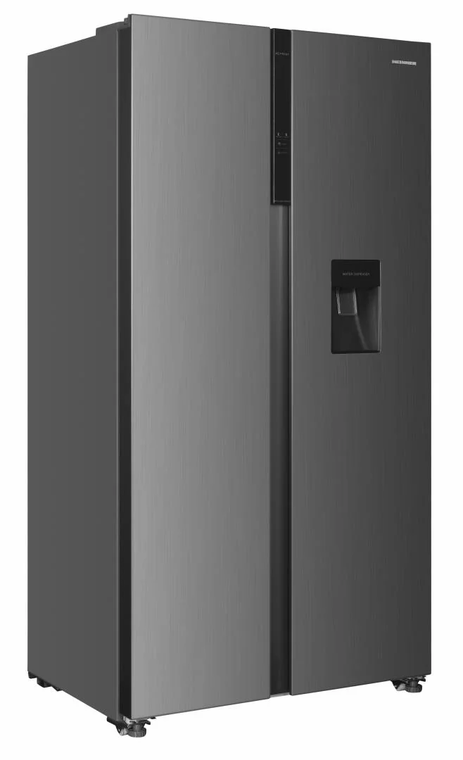 Side by Side HEINNER HSBS-HM529NFBKWDE++, No Frost, 529 L, Clasa E, Dozator apa, Inox Heinner