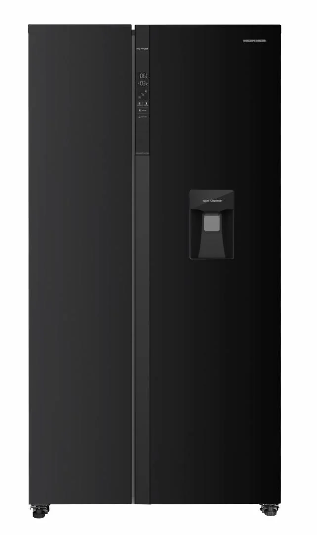 Side by Side HEINNER HSBS-HM529NFBKWDE++, No Frost, 529 L, Clasa E, Dozator apa, Negru Heinner