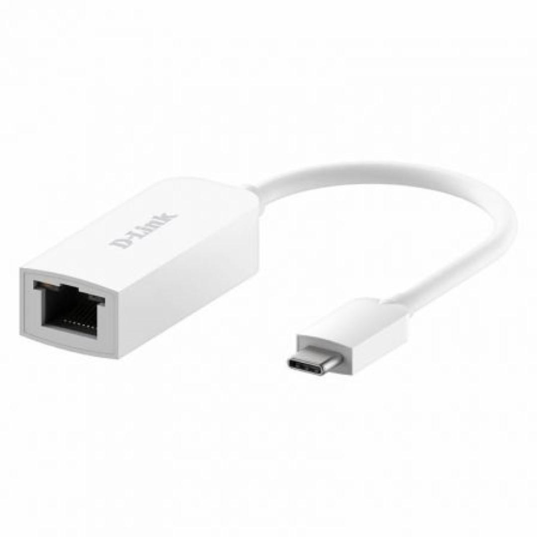 D-link USB-C to 2.5G Ethernet Adapter, DUB-E250; x1 RJ-45 2.5G Ethernet port & USB-C / Thunderbolt 3 Connector, x2 LED indica