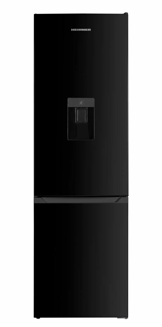 Combina frigorifica HEINNER HC-HM260BKWDE++, 260 l, Clasa E, Dozator apa, Negru Heinner