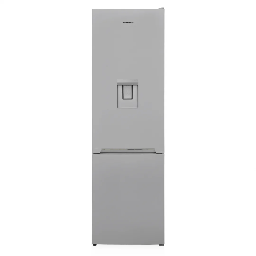 Combina frigorifica Heinner HC-V288SWDE++, 288 l, Clasa E, Dozator apa, Argintiu