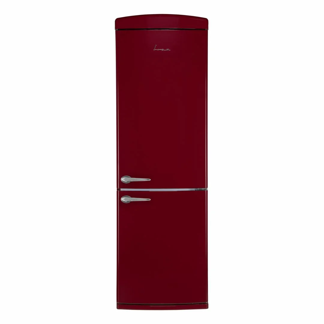 Combina frigorifica FRAM FC-VRR341BDE++, 340 l, Clasa E, Burgundy