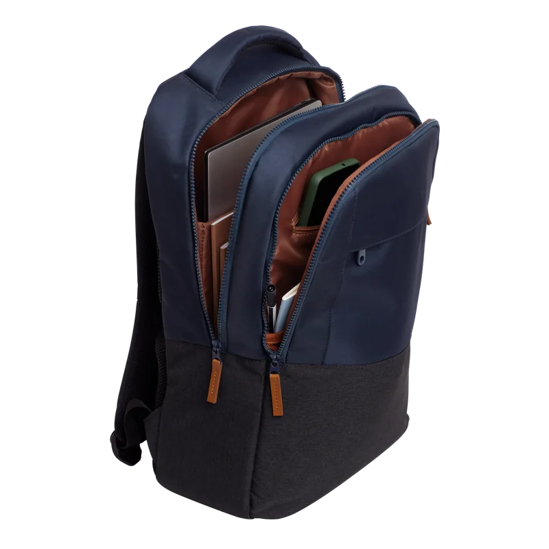 Rucsac laptop Trust Lisboa pentru laptop-uri cu diagonala de 16", material POM, RPET Polyester, RPET twill polyester, volum 23 L, albastru