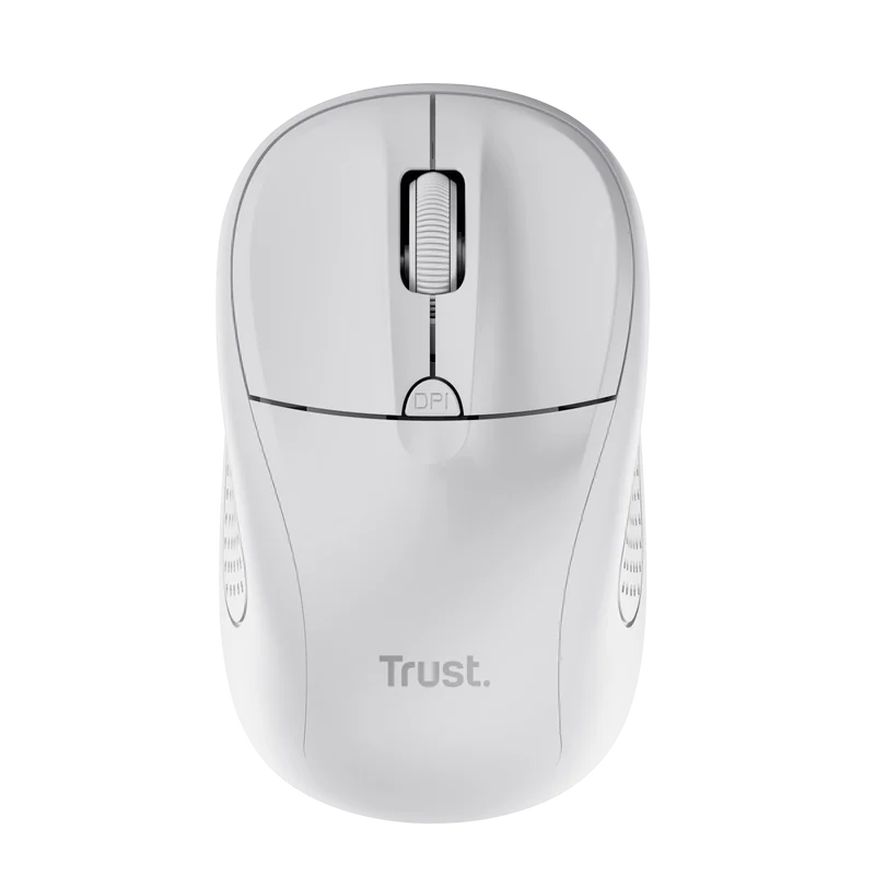 Mouse Trust Wireless Optical rezolutie maxima 1600 DPI, 4 butoane, 2 baterii tip AAA, alb