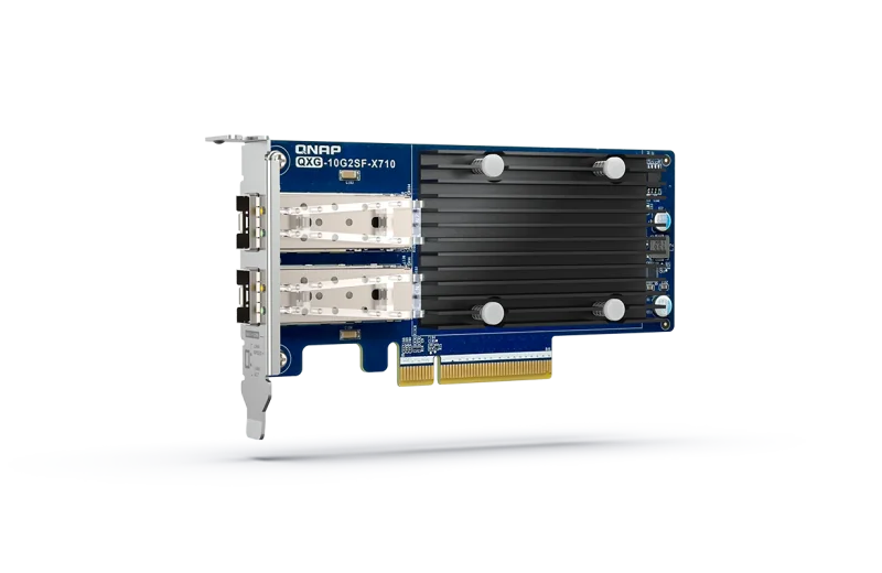 QNAP QXG-10G2T-X710 Two Port 10GbE Network Card with SR-IOV and iSCSI, Block-Based and Supports Multiple Virtual Disk Modes