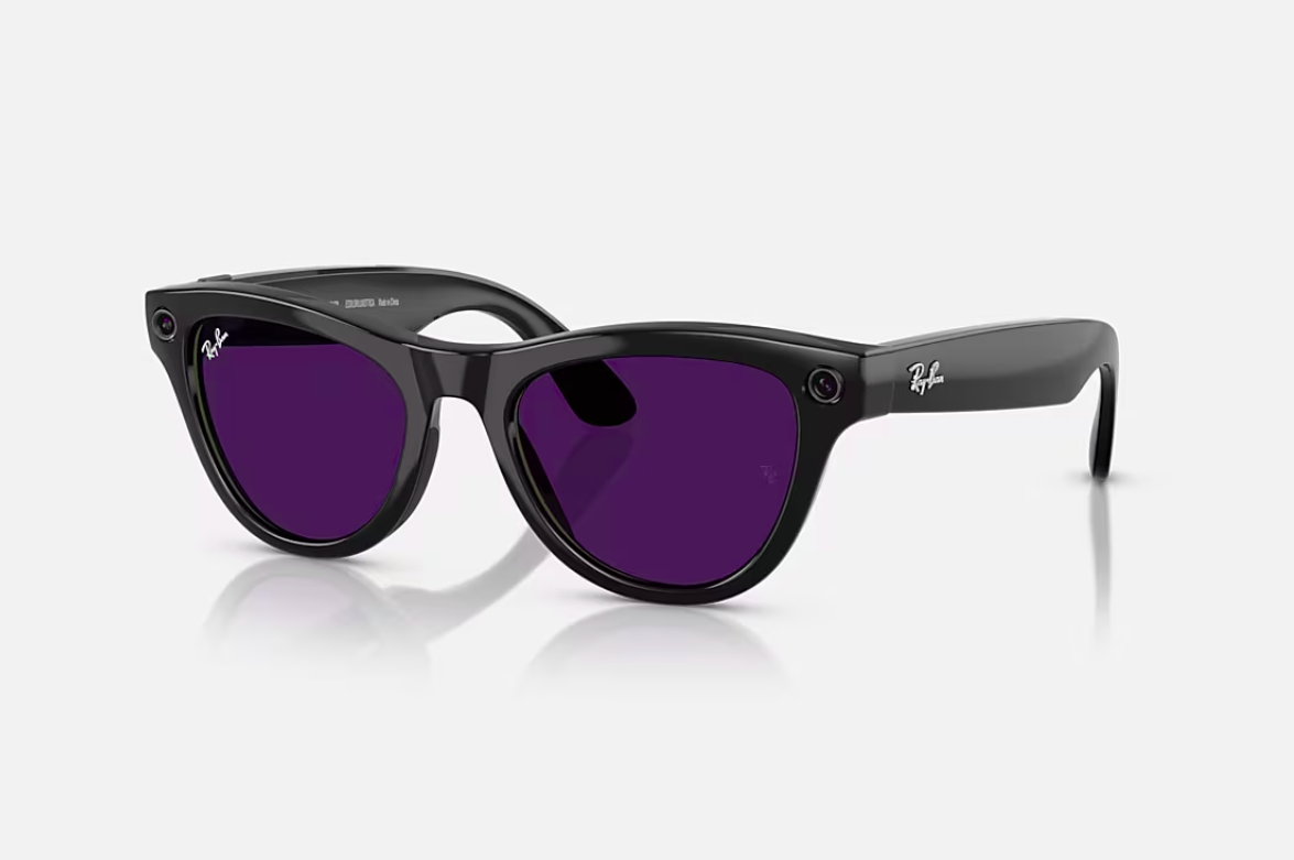 Ray-Ban Meta Skyler AI Glasses Shiny Black/Transitions Amethyst | Altamag.ro