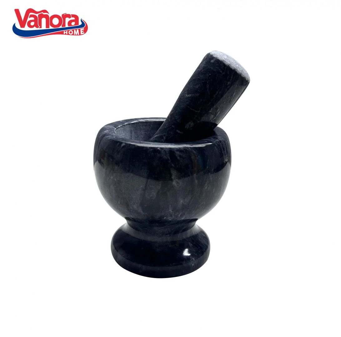 MOJAR CU PISTIL DIN MARMURA, DIA 9.5 CM, NEGRU, VANORA HOME Vanora
