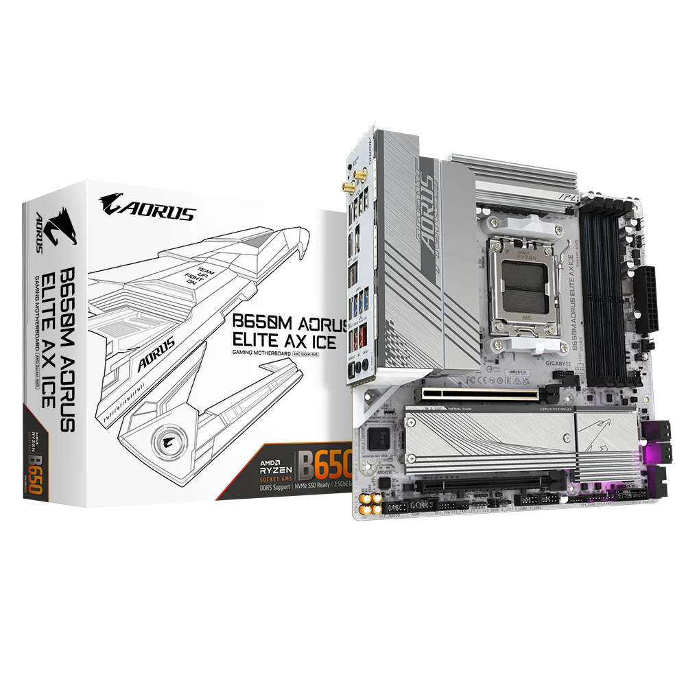 Placa de bază Gigabyte B650M AORUS ELITE AX ICE AM5