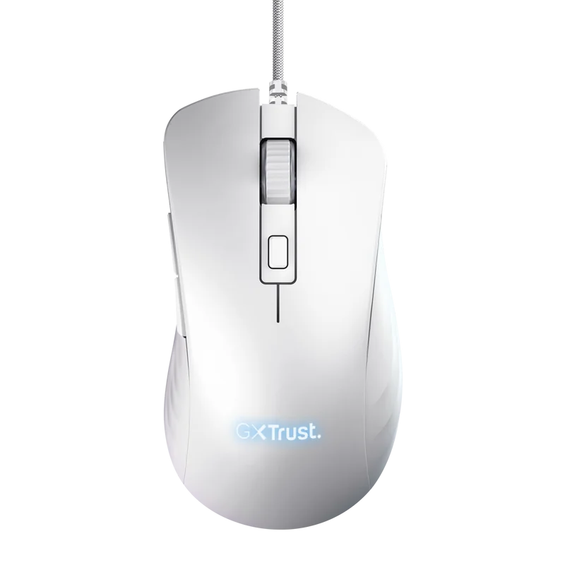 Mouse Trust GXT924W YBAR+ 25600 DPI, alb