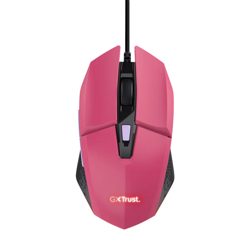 Mouse Trust GXT110W Felox cu fir,  6400 DPI, roz