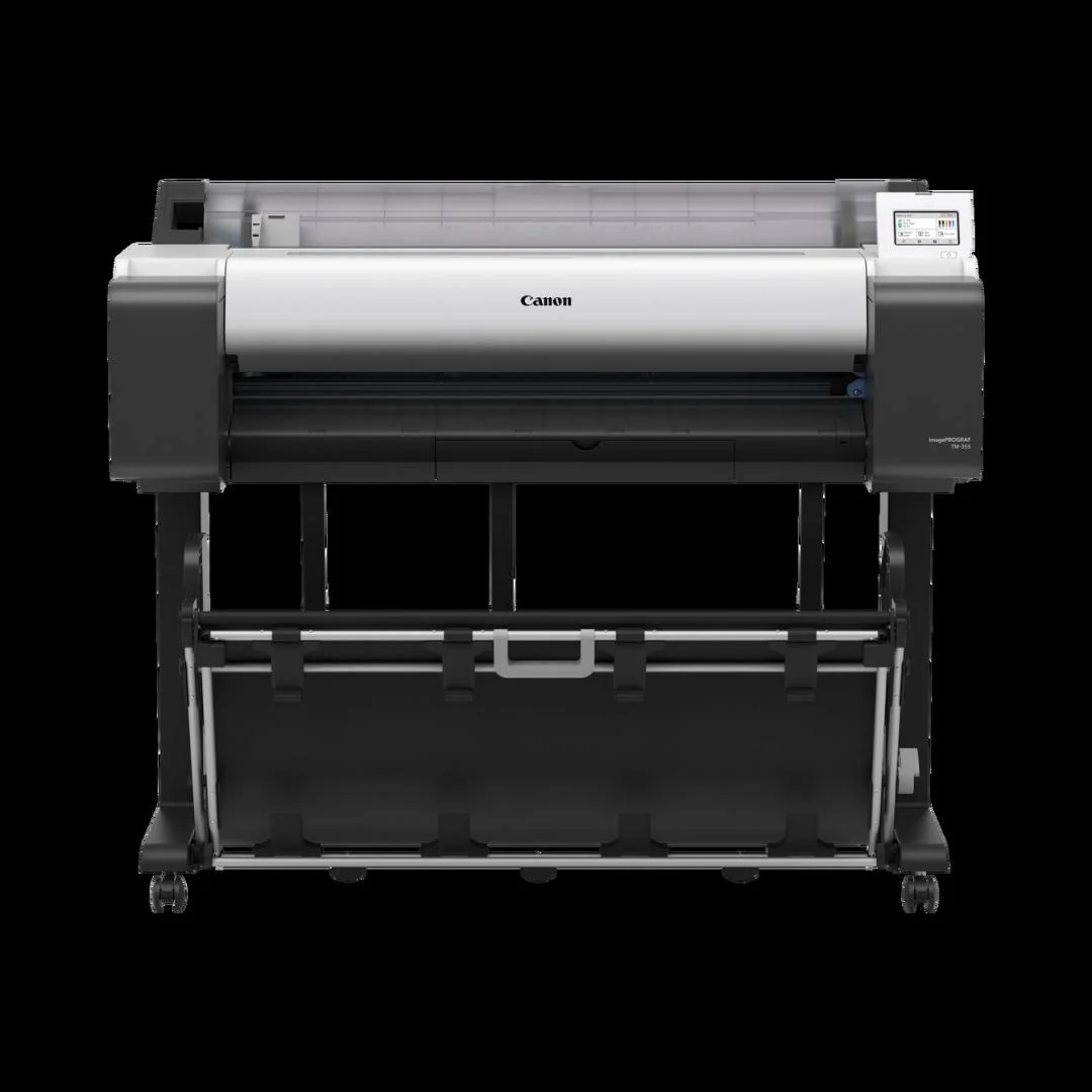 Plotter Canon imagePROGRAF TM-350 36"(914mm), format A0, 5 culori, rezolutie max 2400x1200dpi, memorie 2GB, limbaje de imprimare: HP-GL/2, HP RTL, JPEG (Ver. JFIF 1.02), CALS G4 (submission via FTP only), Display LCD 4.3", interfata: USB 2.0, Ethernet,