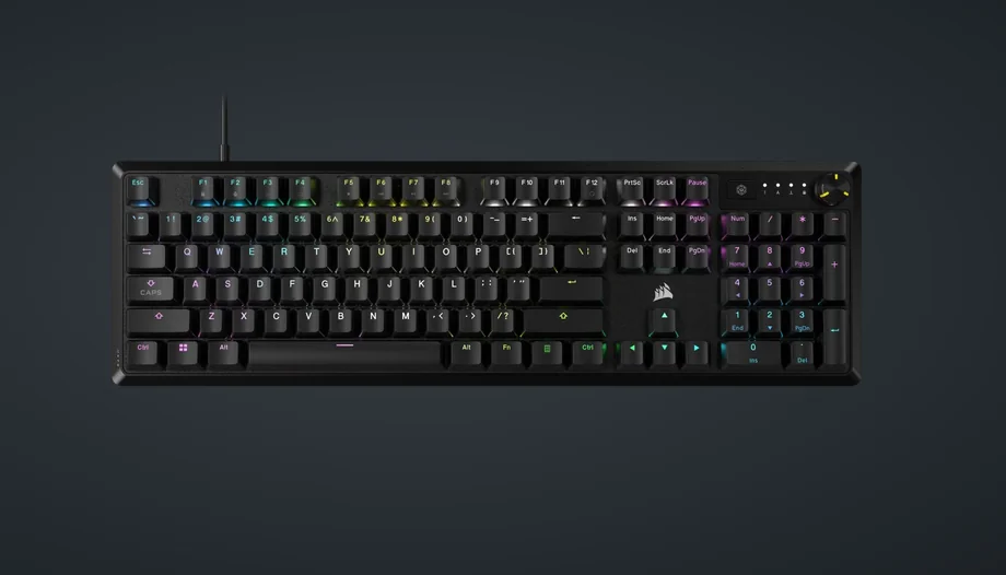 Tastatura mecanica CORSAIR K70 RGB CORE Mechanical Gaming Keyboard, Backlit RGB LED, CORSAIR Linear Red, Black, (CH-910971E-NA)