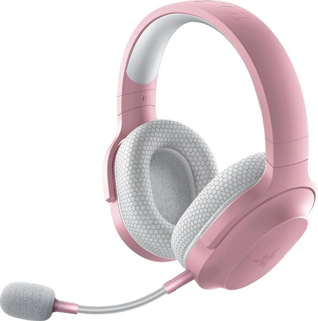 Casti cu microfon Razer Barracuda X - Quartz (2022) wireless, Wireless Multi-platform Gaming and Mobile Headset, USB-C, 20 Hz ā 20 kHz, 32ohm, 96db, driver 40mm, roz