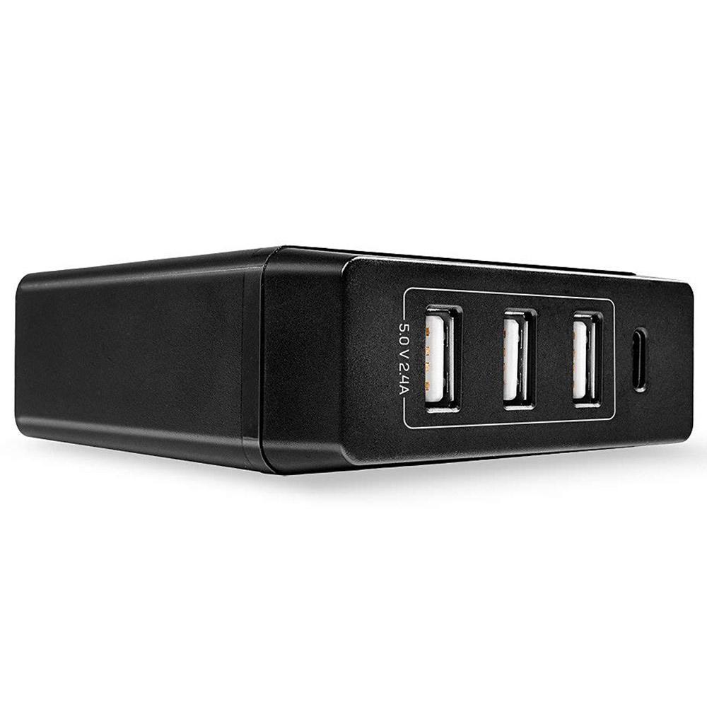 Statie incarcare Lindy 4 porturi USB C si A, putere 72W, negru | Altamag.ro