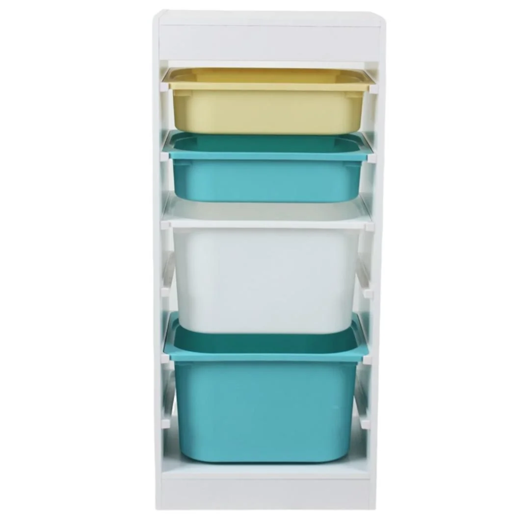 Raft depozitare cu 4 cosuri colorate, U-Grow U-Grow